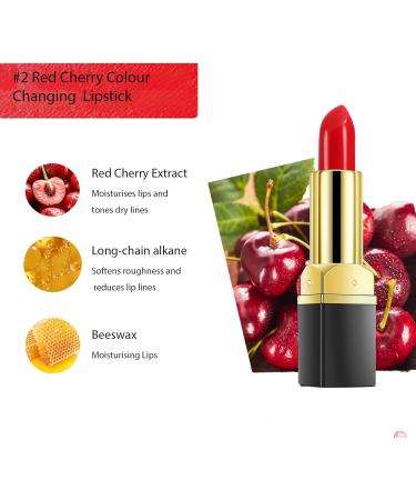 Long Lasting Lipstick Magic Lipstick Change Color with Temperature Highly Pigmented & Waterproof No Transfer Lipstick Moisturizing Dry Chapped and Damaged Lips-#2 - Buy Online on GoSupps.com