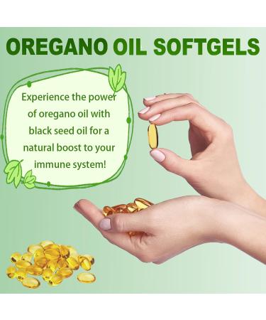 Oil of Oregano with Black Seed Oil 2 in 1 Organic Oregano Capsules for Immune Support & Overall Wellness Non-GMO Gluten Free 300 Softgel - Buy Online on GoSupps.com