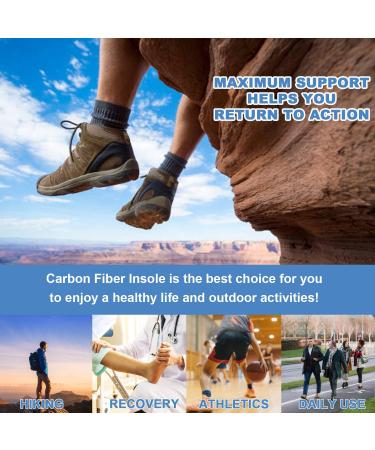 Carbon Fiber Insoles for Hallux Rigidus Pain Relief - Lightweight Shoe Inserts for Running - Women's Size 13, Men's Size 12 - Buy Online on GoSupps.com