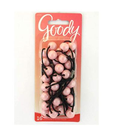 Goody Girls Twinbead Bubble Ponytailers - Pink - 16 Pcs. Pink 16 Count (Pack of 1)