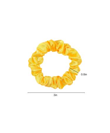 Satin Silk Small Scrunchies 20 Pcs - Elastic Hair Bands for Women and Girls - Ponytail Holders in 20 Colors - Perfect for Thick Curly Hair - Buy Online on GoSupps.com