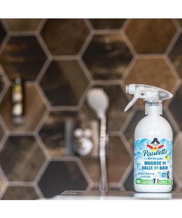  Paulette PAULETTE LA TERREUR DU MENAGE - Lemon Bathroom Foam - Natural and Ecocert Degreasing Cleaner Spray - 500 ml - Buy Online on GoSupps.com