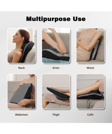 Omassa Shiatsu Neck Massager with Heat | 3D Kneading Back Massager for Muscle Pain Relief | Ideal Gift for Men & Women - Dark Gray - Buy Online on GoSupps.com