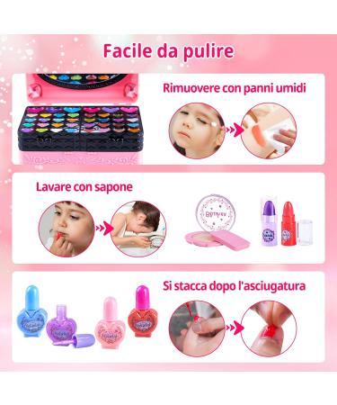 Foodwork Set for Girls | Washable Kids Makeup Case | Perfect Birthday & Holiday Gifts for Girls Aged 4-12 - Pink - Buy Online on GoSupps.com