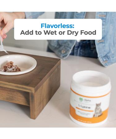 Alpha Paw Cat Lysine Supplement - 8oz/225g - Immune & Respiratory Support - 5-10 Months Supply - Buy Online on GoSupps.com