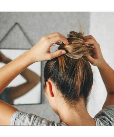 Lurrose Hair Cuff Rolls Set - 3 Pieces with Leaves | Gold Hair Bowl Buns & Holder for Women - International Shipping Available - Buy Online on GoSupps.com