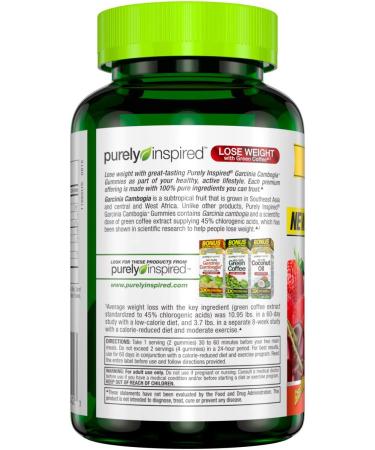 Purely Inspired Garcinia Cambogia Gummies - 50 Fruit Burst Gummies for Weight Loss & Energy - Buy Online on GoSupps.com