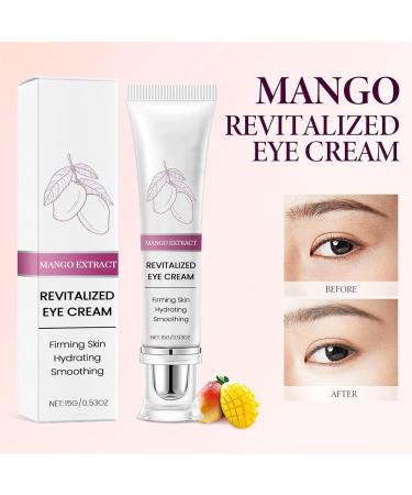 FLLUOUZH Eyelift Serum Mango Revitalize Eye Cream Hyaluronic Acid Repair Mango Activating and Firming Eye Cream for Dark Circles Puffiness Wrinkles 3 PCS - Buy Online on GoSupps.com