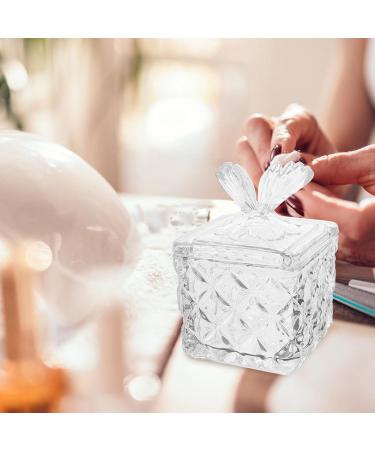 Healeved Glass Dappen Monomer Dish Square Crystal Acrylic Nail Cup with Butterfly Lid Acrylic Liquid Powder Dappen Bowl Dish Nail Manicure Tool - Buy Online on GoSupps.com