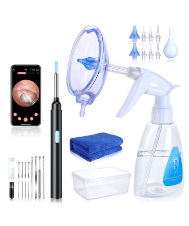 2 in 1 Ear Wax Removal Tool kit Ear Cleaner Kit Ear Flushing Kit for Adults Ear Cleaning Kit Ear Irrigation Kit Ear Cleaner with Camera