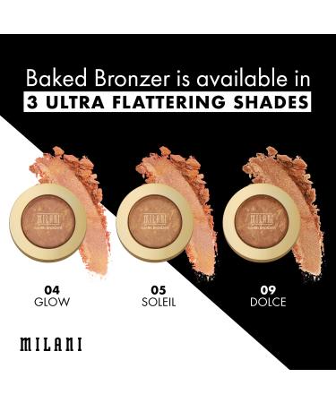 Milani Soleil Baked Bronzer - Cruelty-Free Shimmer Bronzing Powder | Contour, Highlight, and Bronze Makeup | 0.25 oz - Buy Online on GoSupps.com