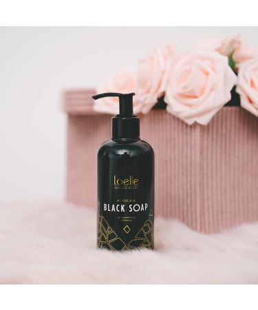 Loelle - African Black Knowledge Liquid Made Exclusively from Natural Raw Materials Organic Soaps Body Face and Hair Body Scrub Bath Cleanser Made in Ghana 250 ml - Buy Online on GoSupps.com