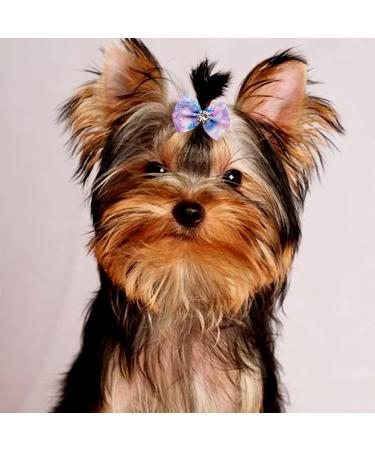 24PCS Small Dogs Hair Bows with Rhinestone - Puppy Grooming Accessories for Female Pets - Buy Online on GoSupps.com