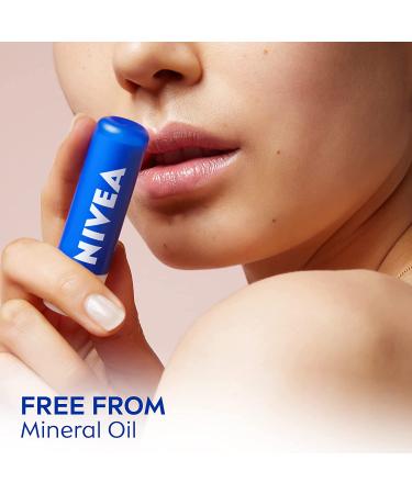 NIVEA Moisture Lip Care Balm Stick with Shea Butter, Jojoba Oil & Avocado Oil 0.17 Oz (Pack of 4) - Buy Online on GoSupps.com