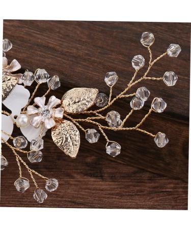 Housoutil Rhinestone Hair Comb Pearl Hair Comb Flower Hair Combs for Women Decorative Rhinestone Gold Hair Comb Floral Hair Comb Vintage Hair Comb Tiara Korean Bride Hair Accessories - Buy Online on GoSupps.com