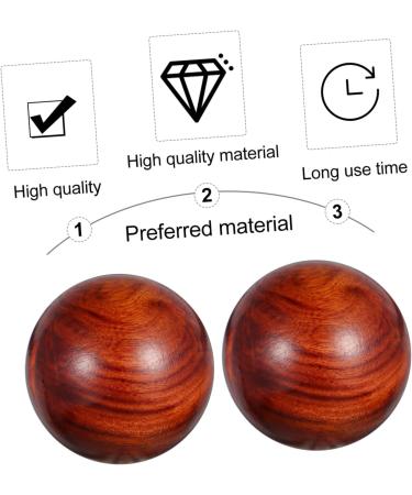 Fomiyes 2-St Manual Massage Balls | Chinese Carving Stress Relief & Hand Massage Toy | Wooden Decompression Gymnastics Ball for Relaxation - Buy Online on GoSupps.com