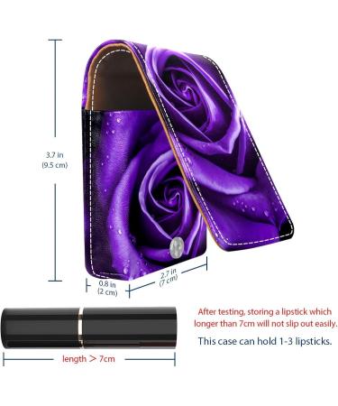 Travel Lipstick Organizer Case - Portable Makeup Bag with Mirror | Purple Rose X922Y2RDUO - Perfect for International Shipping - Buy Online on GoSupps.com