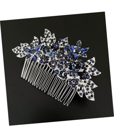 Beatifufu Dark Blue Hair Comb Rhinestone Hair Comb Wedding Bridal Headpieces Rhinestone Headpiece Bride Hairpiece Bride Headpieces for Wedding Bride Hair Accessories Bridal Headdress - Buy Online on GoSupps.com