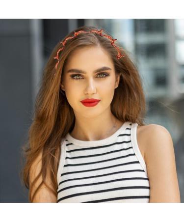 Twist and Clip Headband Hairstyle Hairpin - Fashionable Twist and Clip Headband Serrated Braid Tool - Professional Web Clip for Women and Girls Hair Accessories red - Buy Online on GoSupps.com