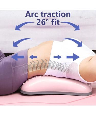 Hongjingda Inflatable Lumbar Support Pillow - Ergonomic Back Cushion for Posture Correction & Spine Health - Pink with Gas Needle - Buy Online on GoSupps.com