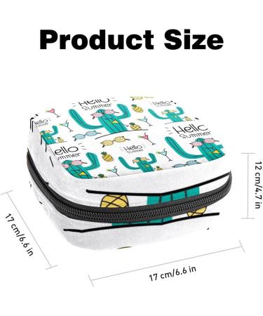 Shop Cactus Hello Summer Women s Portable Period Bag - Stylish Storage for Menstrual Cups & Essentials - Ideal for Teens & Women - Buy Online on GoSupps.com