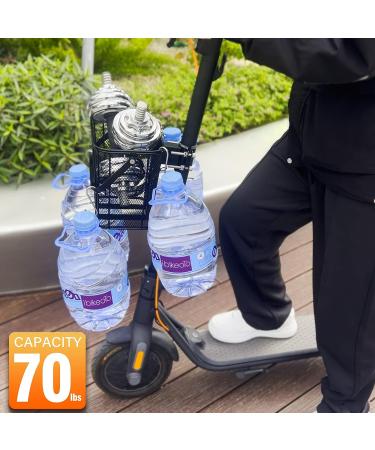 iblkeo Scooter Basket Quick Release - Heavy Duty Iron Mesh, 70lb Capacity - Buy Online on GoSupps.com