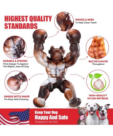 Zinbo Indestructible Dog Toys for Aggressive Chewers - Dark Brown, Medium/Large Breed - Buy Online on GoSupps.com