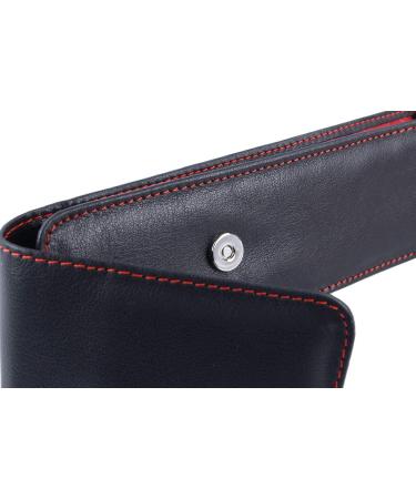 Buy Two-Tone JORIS Wallet - Genuine Leather with Chic Black/Red Stitching | International Shipping Available - Buy Online on GoSupps.com