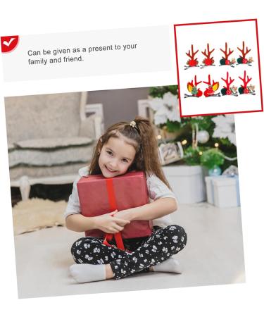 minkissy 4 Pairs Christmas Hair Clips Doe Ears Hair Clip Christmas Hair Decor Antlers Hair Clips Women Hair Clips Antler Alligator Clips Xmas Hair Clip Child Berry Christmas Deer Pompom - Buy Online on GoSupps.com