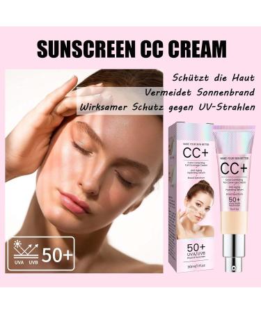 CC Cream Color Correcting BB Cream 2025 Cr me hydratante avec UVA/UVB 50+ Full Coverage CC Cream Foundation hydratant anti-cernes Sunscreen Concealer imperm able et durable (ivoire clair 30 ml) - Buy Online on GoSupps.com