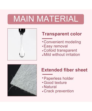 10PCS Nail Extension Fiberglass Kit with 20ml Nail Repair Gel - Long Lasting Anti-Cracking Fibers for Home Salon - Buy Online on GoSupps.com