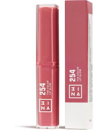  3ina 3INA MAKEUP - The Color Lip Glow 254 - Dark Nude Rose - Dark Nude Rose with Nude Shea Butter to Nourish Lips - Luminous Glossy Rosettes - Vegan - Cruelty Free - Buy Online on GoSupps.com