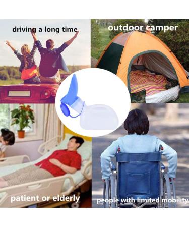 Portable Unisex Potty Urinal with Lid and Funnel - Travel Urinal Kit for Men and Women - Ideal for Home, Camping, and Outdoor Activities - White - Buy Online on GoSupps.com