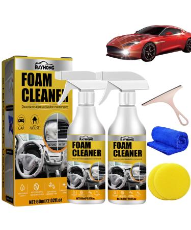 The Mavella Foam Cleaner Mavella Foam Cleaner for Car Multi-Purpose Foam Cleaner Rayhong Foam Cleaner Car Interior Foam Refinisher Cleaner (2PCS)