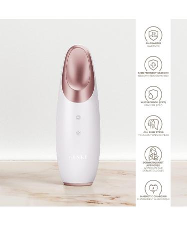 Geske SmartAppGuided Warm & Cool Eye Energizer - 6 in 1 Eye Massager for Dark Circles Tear Bags & Eye Relief - Best Electrical Eye Massage Device - Buy Online on GoSupps.com