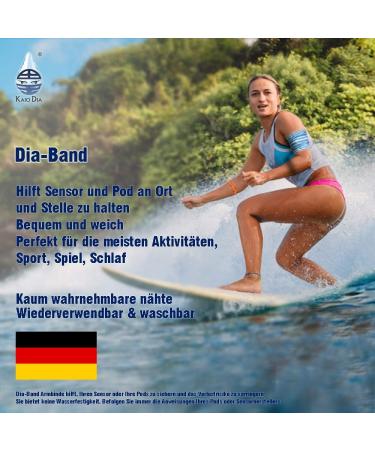 Dia Band: Glucose Sensor Protection Bracelet for Freestyle Libre Medtronic Dexcom & Omnipod - Reusable Diabetics Band XS (22-26 cm) - Buy Online on GoSupps.com