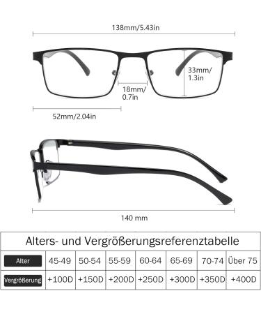 Fsread 4 Pack Reading Glasses For Men Blue Light Blocking Mens Reading Glasses Metal Frame Lightweight Spring Hinge 4 Mix 1.0 Dioptres - Buy Online on GoSupps.com