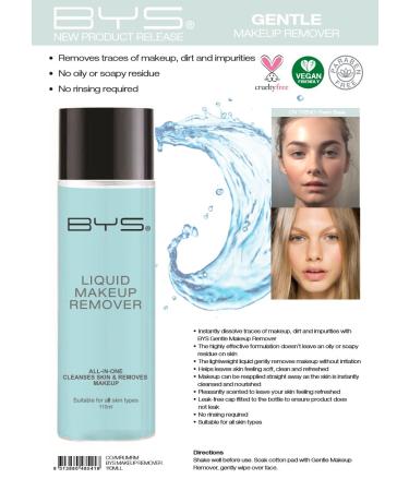 BYS Gentle Makeup Remover 110ml - Paraben Free Cleansing Solution for All Skin Types - Buy Online on GoSupps.com