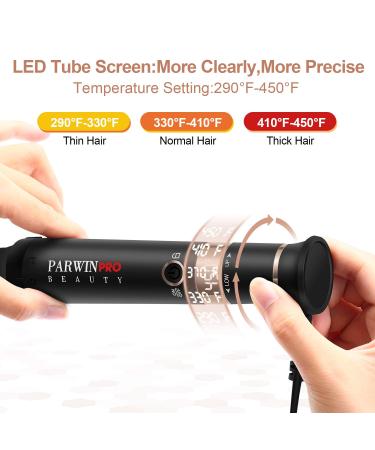 Infrared 8 in 1 Curling Iron Set - Professional Interchangeable Ceramic Barrels for Long Hair - LED Temperature Control Glove & Clips Included - Buy Online on GoSupps.com
