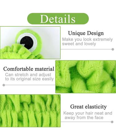 Lyspace Funny Frog Head Wrap Hair Band Green Frog Eye Spa Headband Makeup Headband Elastic Head Band St. Patrick's Day Hair Accessories for Face Washing Shower Sports Yoga Beauty Skincare One Size - Buy Online on GoSupps.com
