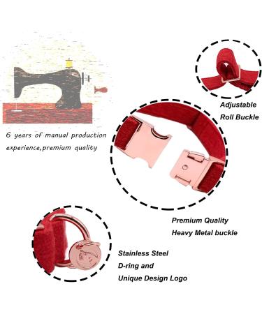Dogwong Adjustable Red Dog Collar with Removable Fly - Perfect Gift for Small & Medium Dogs | Comfortable & Stylish Pet Accessory - Buy Online on GoSupps.com