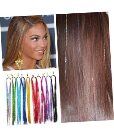 Didiseaon 1pc Extensions Glitter Hair Extensions Color Wig Wigs Colored Ladies Wigs Sparkle Hair Extensions Colorful Wigs Womens Wigs Tinsel Hair Extensions M Black - Buy Online on GoSupps.com