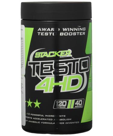 Stacker2 Testo-4HD Testosterone Production Testosterone Fitness Diet Muscles Bodybuilding 120 Capsules