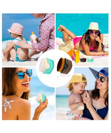 Yoseng Sunscreen Applicator Set for Kids - 2 Pack | Baby Sunscreen Brush with Protective Caps | Ideal for Liquid Foundation Powder Cream & Contour - Buy Online on GoSupps.com