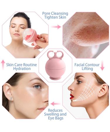 Buy Pink Silicone Ice Face Shape Ball - Reusable Cold Therapy for Women | Facial Ice Scooters & Ice Cream Mold - Buy Online on GoSupps.com