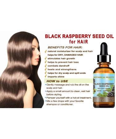 100% Pure Black Raspberry Seed Oil - Natural Cold Pressed Carrier Oil for Skin Hair Lips & Nails - 1 Fl. oz (30 ml) - High Antioxidant - Buy Online on GoSupps.com