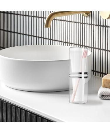 Travel Toothbrush Case Durable Holder for Camping School & Business Trips | Portable Transparent Storage for Toothbrush & Toothpaste - Buy Online on GoSupps.com