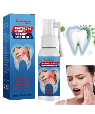 Tooth Pain Relief Toothache Relieving Spray Dental Pain Relief Toothache Spray Instant Pain Relief Oral Care Spray Remedies Teeth&Gums Spray Rapid Relief Dental Spray Portable Toothache Gum Pain Spray