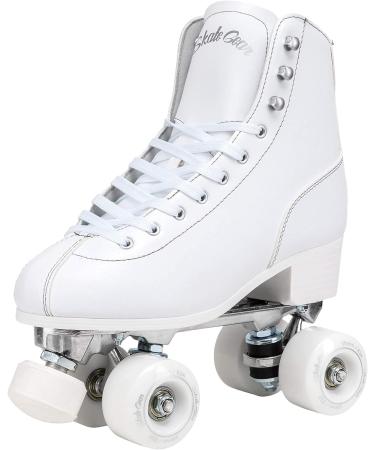 Retro Quad Roller Skates - White, Women's 10 / Men's 9 - Structured Boot - Buy Online on GoSupps.com