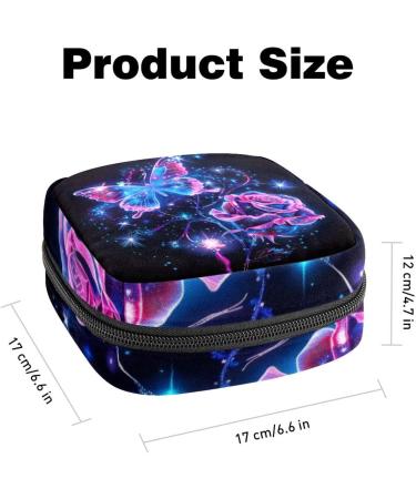 MuooouM Women's Binding-Up Bags - Dragonfly Blue Pattern Menstrual Cup Cash Bag Portable Storage for Teens & Women - Buy Online on GoSupps.com